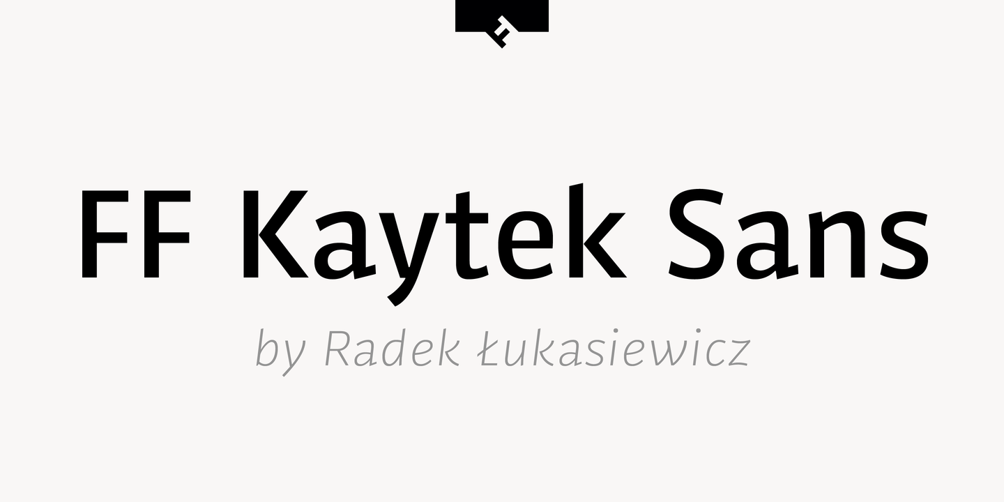 Ejemplo de fuente FF Kaytek Sans Light Italic